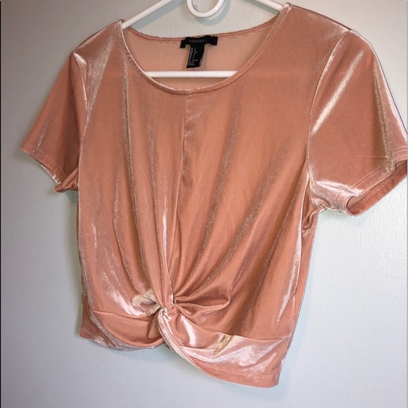 Forever 21 Tops - Forever 21 Velvet Crop Top